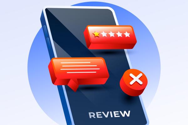 Reseña falsa - Dispositivo con falsas opiniones de un producto