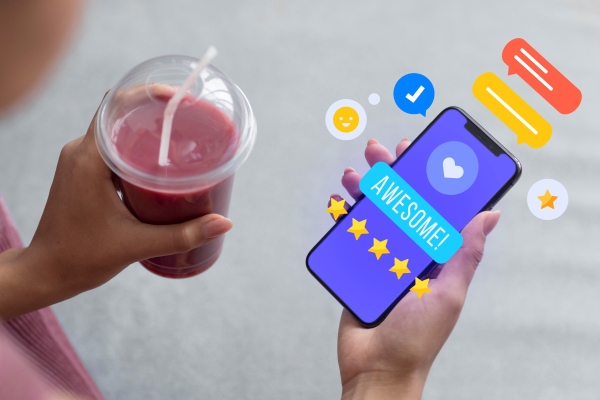 Reseñas creíbles - Cliente leyendo reseñas
