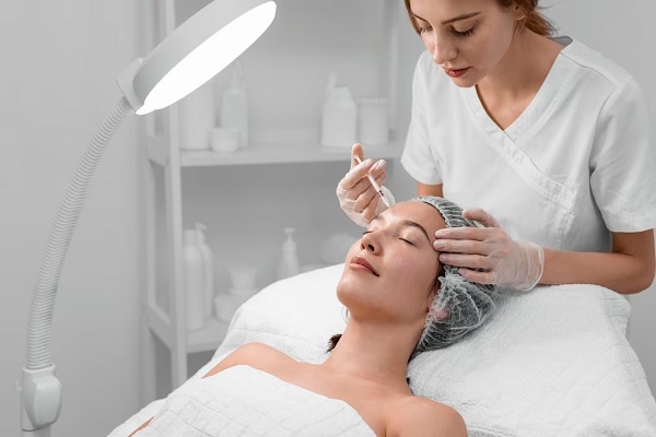 Bótox Madrid - Doctora aplicando un tratamiento de toxina botulínica a una paciente femenina en una de las mejores clínicas de bótox Madrid
