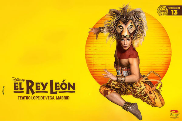 Obras de teatro en Madrid - Flyer promocional de El Rey León, un musical que conmueve al mundo
