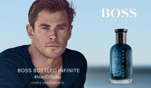 Mejores perfumes para hombres según los expertos - Flyer promocional de la fragancia Boss Bottled Infinite de Hugo Boss