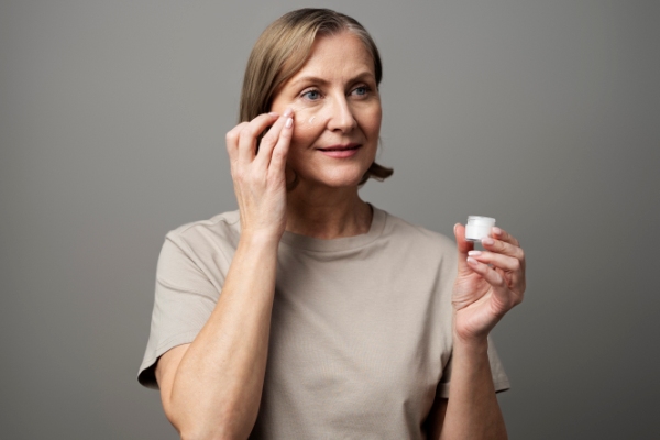Mujer colocándose lentes de contacto para corregir los problemas visuales, brindando una visión más natural