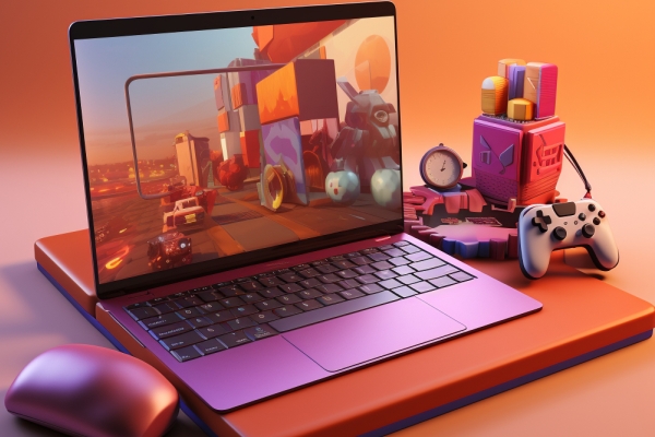 Marcas de computadoras - Portátil liviana y ligera sobre mesa de escritorio resulta ideal para la instalación de juegos y aplicaciones pesadas