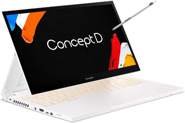 Marcas de computadoras - Vista detallada del Acer ConceptD 3 Pro como una de las herramientas de trabajo más útiles para los diseñadores gráficos 