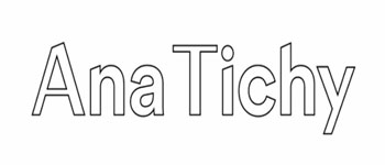 Logo de Ana Tichy diseños inspirados en la naturaleza, el arte y el cine