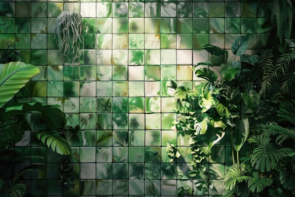 Azulejos con diseño de plantas inspirado en la naturaleza
