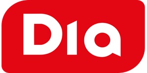 Supermercados en Madrid - Logo del supermercado Dia, con más de mil establecimientos en toda España