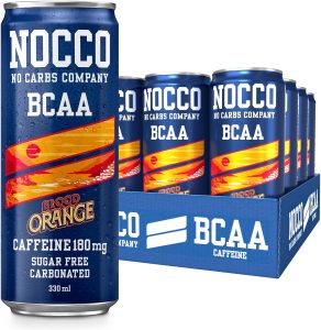 Electrolito bebida sin azúcar en España - Pack de 24 latas de la bebida energizante NOCCO de sabor a naranja