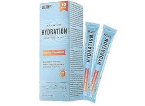Caja de 10 packs y sobres en polvo de un isotónico para potenciar la fuerza y resistencia muscular