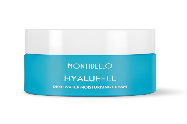 Cremas con ácido hialurónico - Montibello Hyalufeel Deep Water Moisturising Cream una hidratación profunda con agua de mar