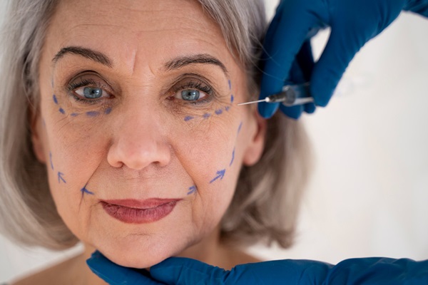 Tratamientos estéticos - Médico realizando un tratamiento estético facial con hilos tensores a una mujer en las clínicas estéticas mejor valoradas Madrid